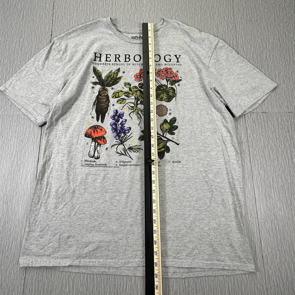Harry Potter Women's Heather Gray Herbology T-shirt Hogwarts Size XL - Picture 4 of 5